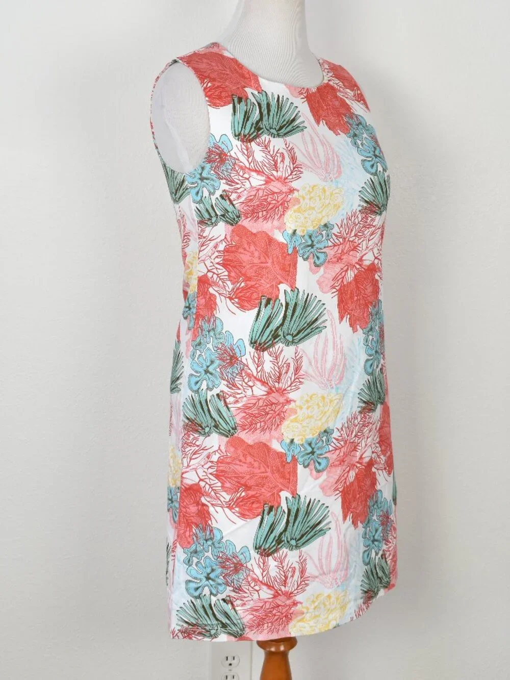 Persifor Margot Sheath Dress Coral Reef Print - L - Picture 7 of 8